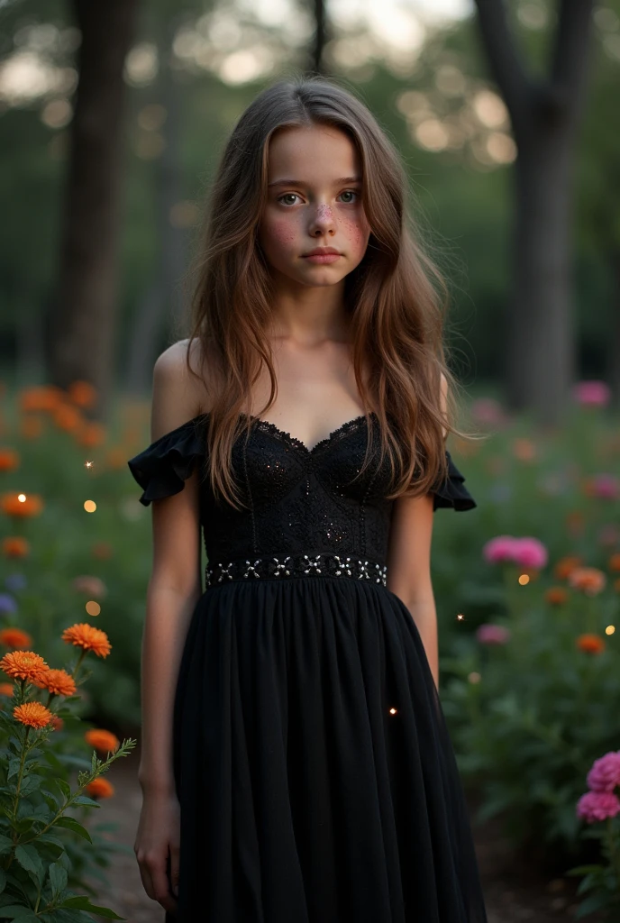 15 year old girl in black dress