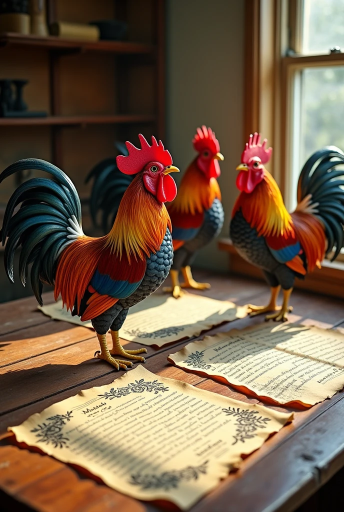 Letters on Mendel's laws with Roosters