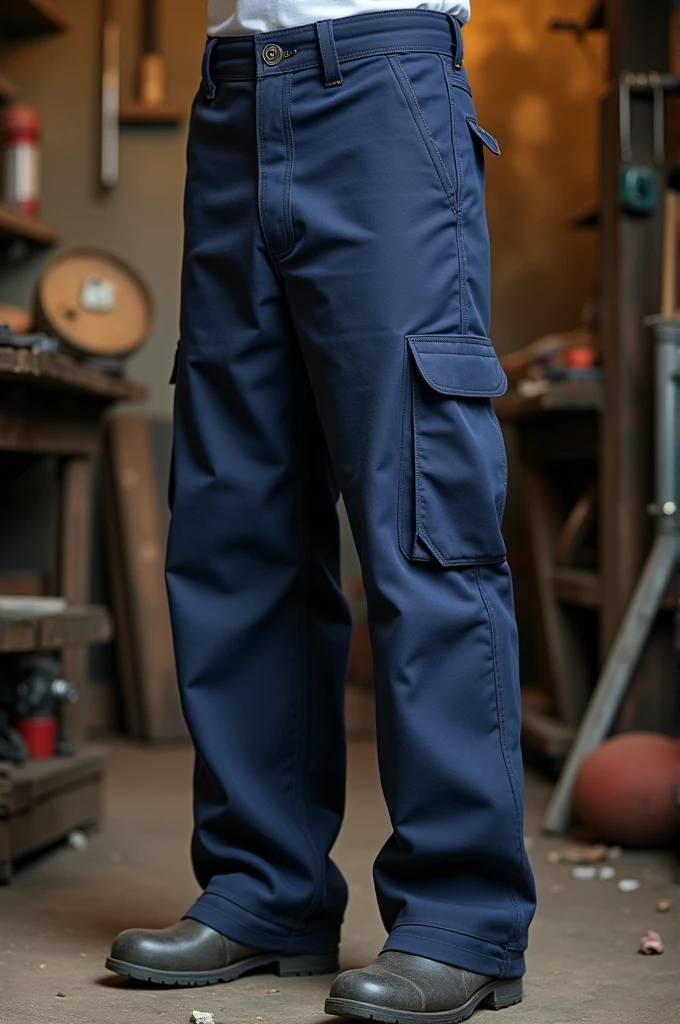 A low quality navy blue industrial safety panty