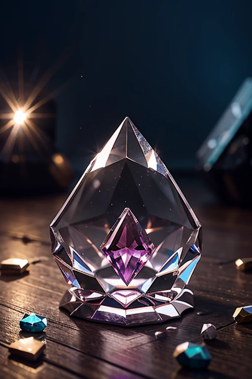 Magic school decorated with gems and crystals