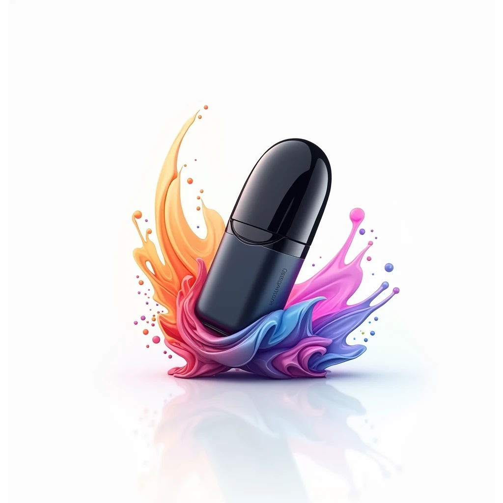 Vector art, vape pod cartridge, White background