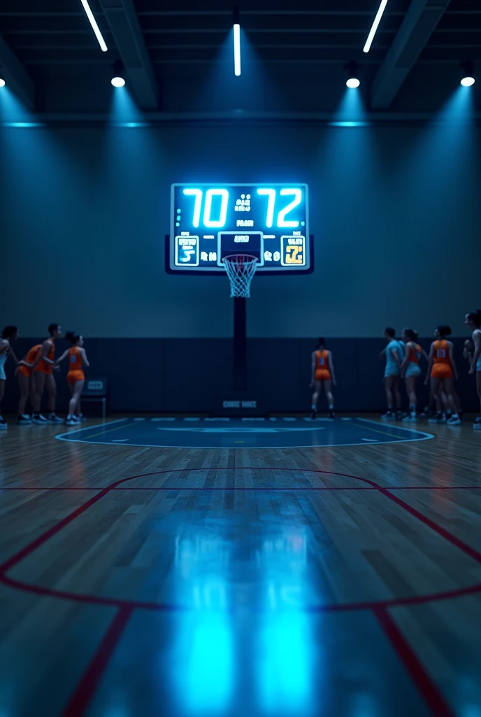 Digital basketball board with numbers 10 and 12