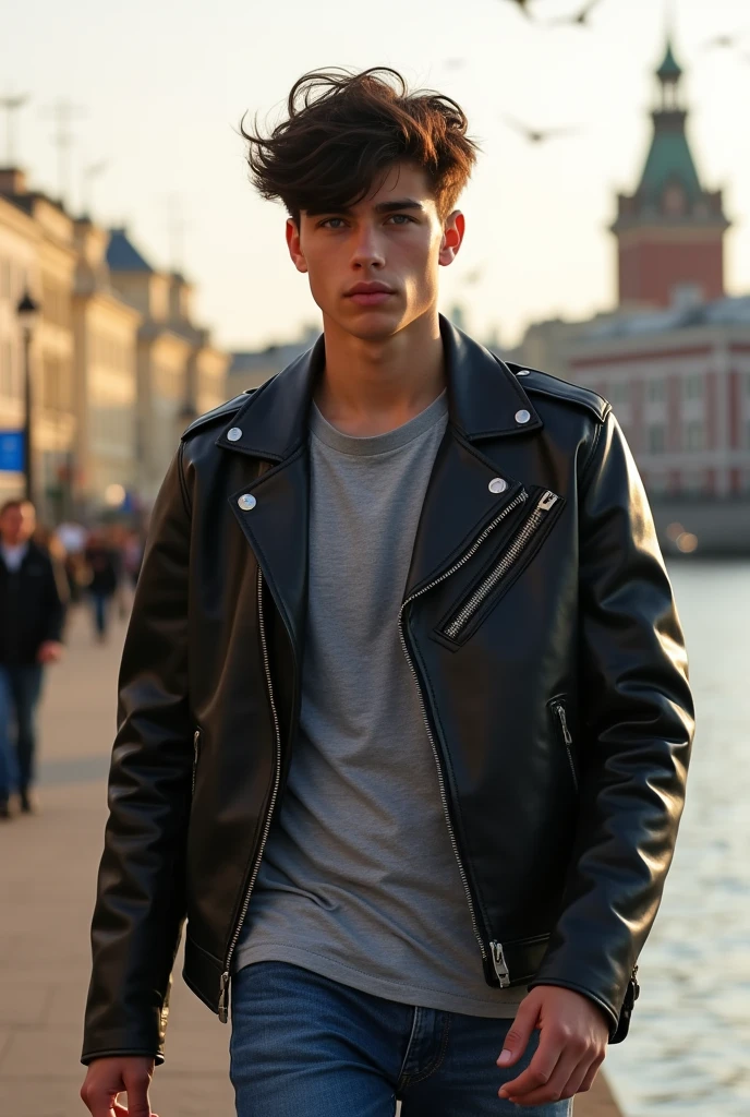 Handsome Russian teen boy