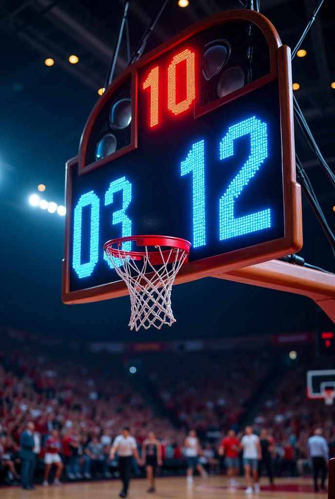 Digital basketball board with numbers 10 and 12