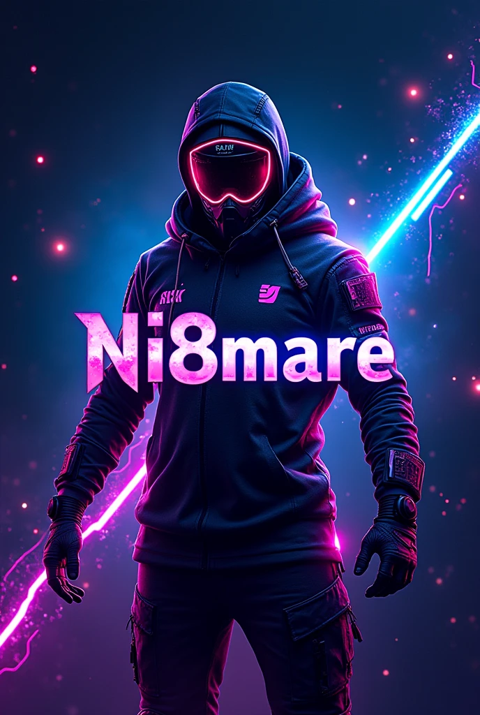 Futuristic esports  logo for word Ni8mare