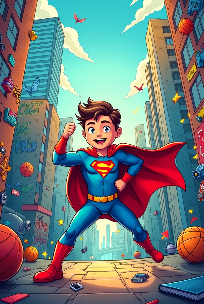 Cover for a school diary for boys
