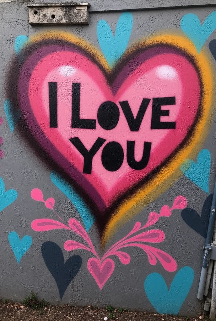 Graffiti with name Damaris I love you 
