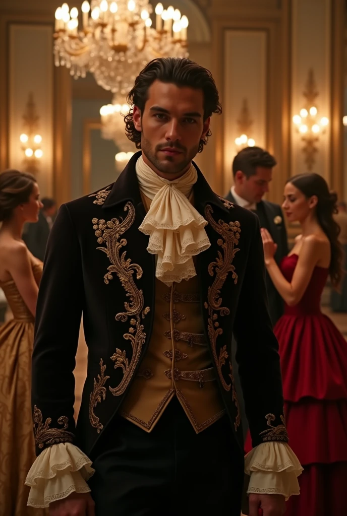 Actor Theo James in the 18th century.