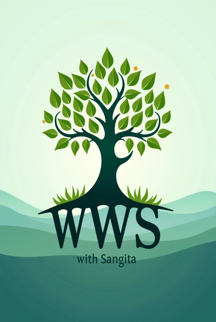 make a logo for my financial services business named wealth with sangita wws can have wws letter as root of tree creative
