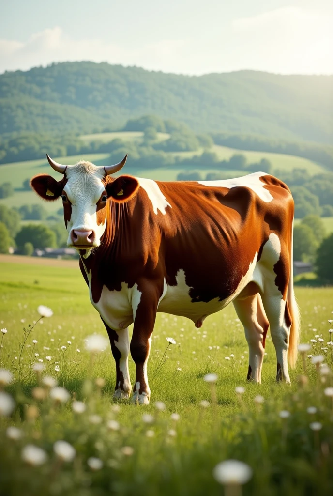 A cow with a big udder