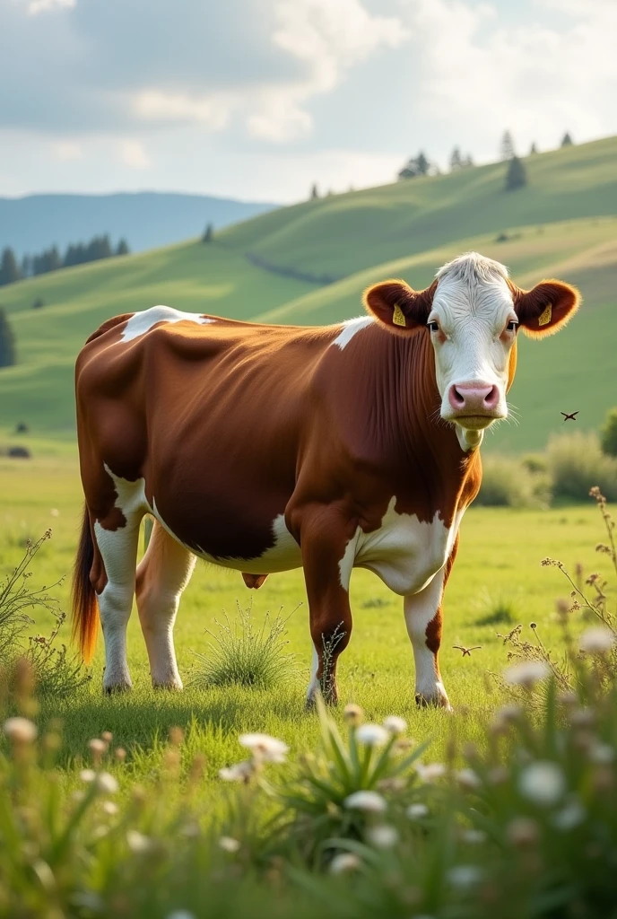 A cow with a big udder