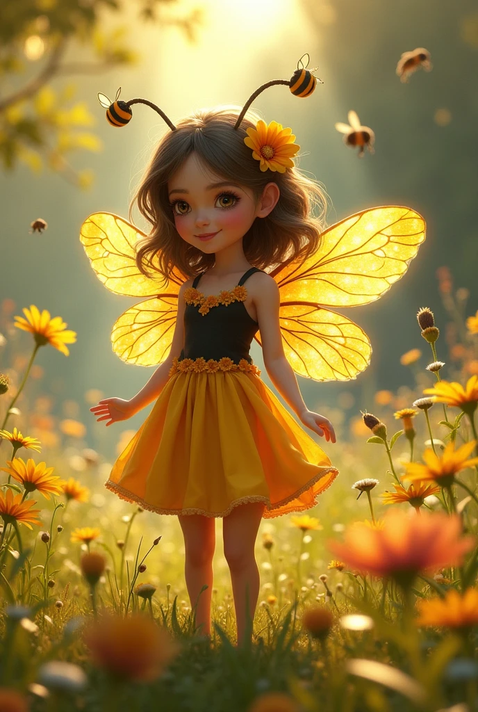 Art that looks like a digital drawing of a bee girl
