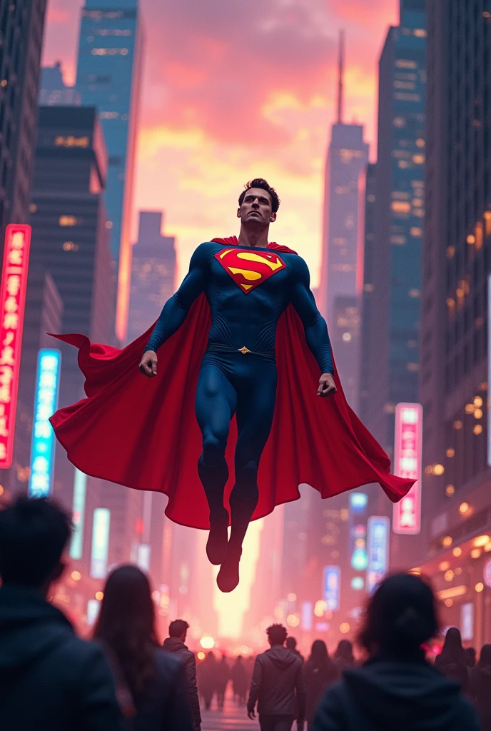 Create a superhero with 2 s on the chest, and with the uniform colors being blue chest,red sleeves and black pants
