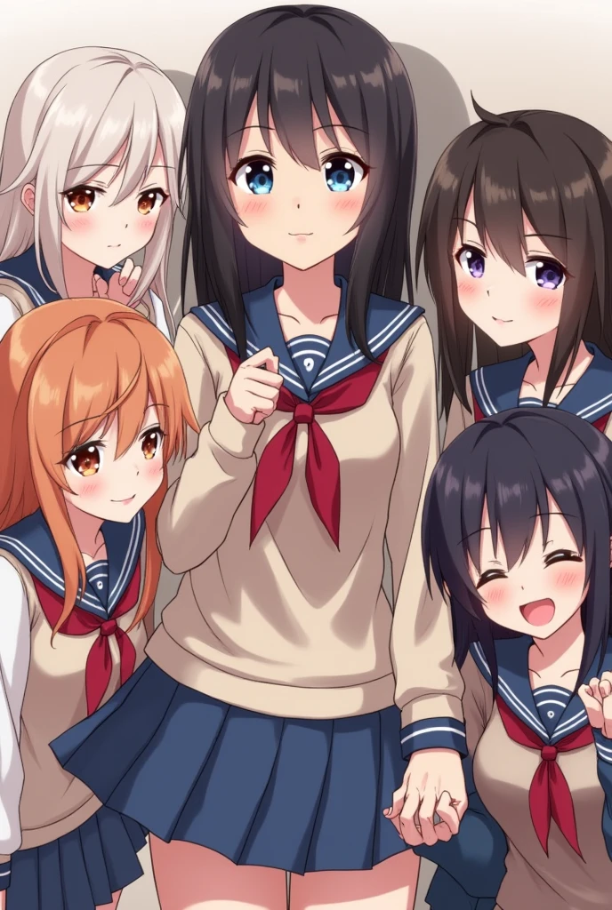 22 year old anime schoolgirl with her 5 friends masturbate 