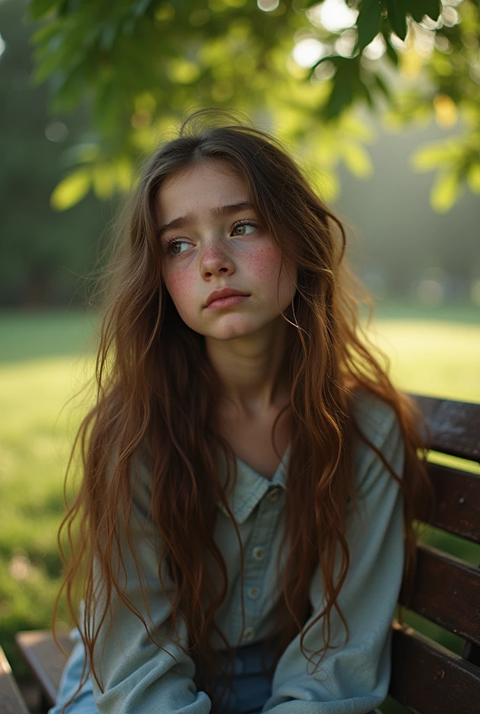 A girl is crying