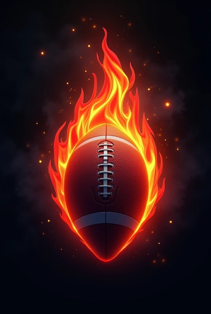 Football logo with fire