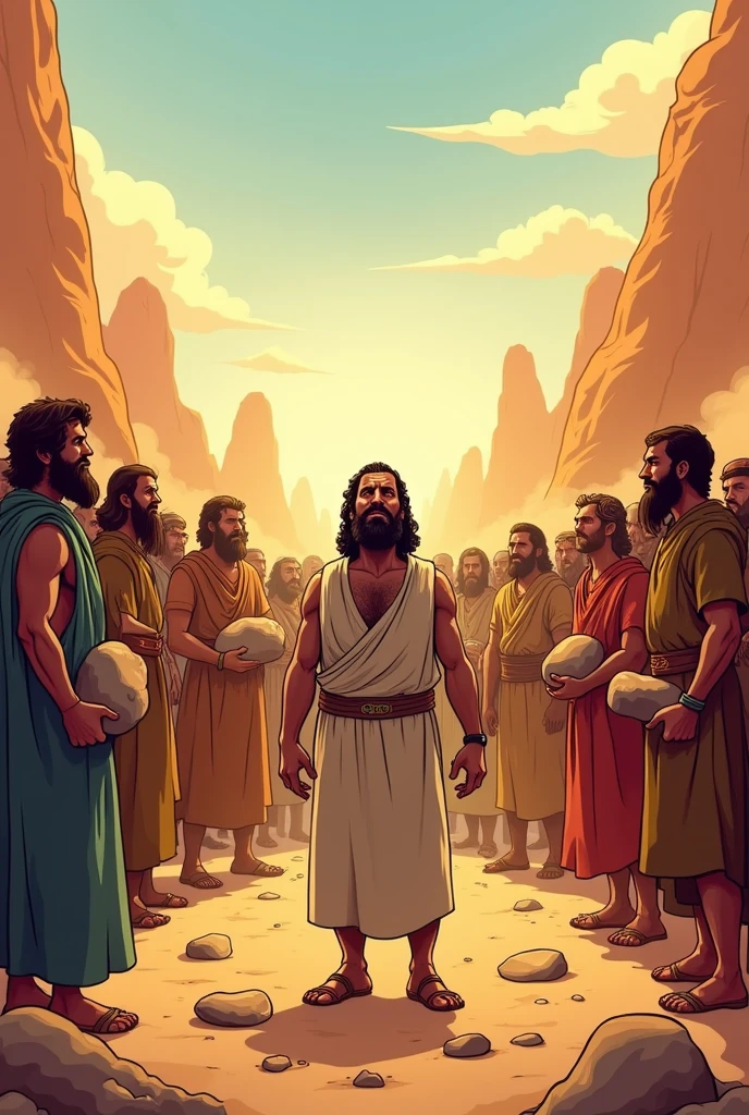 They stoned Achan bible cartoon