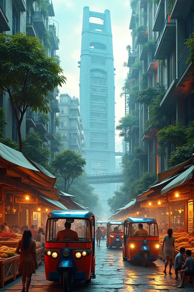 Imagine kochi a city in India in the year 2222