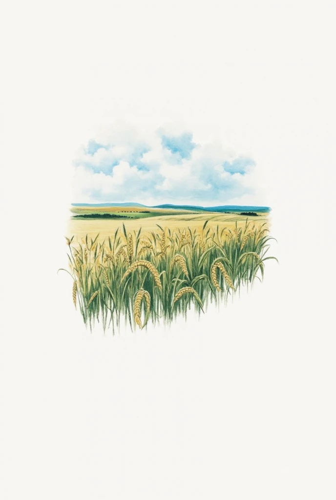 Make a realistic grain image, but in drawing, let it be simple 