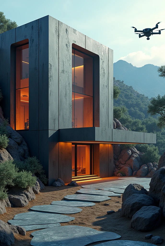 safe house worth 500 billion dollars, which has ultra high security quality that can withstand continuous anti-bunker rocket fire, has anti-ballistic bullet glass 2 feet thick and has an underground vault at a depth of 100 feet, has an ultra high performing ventilation system