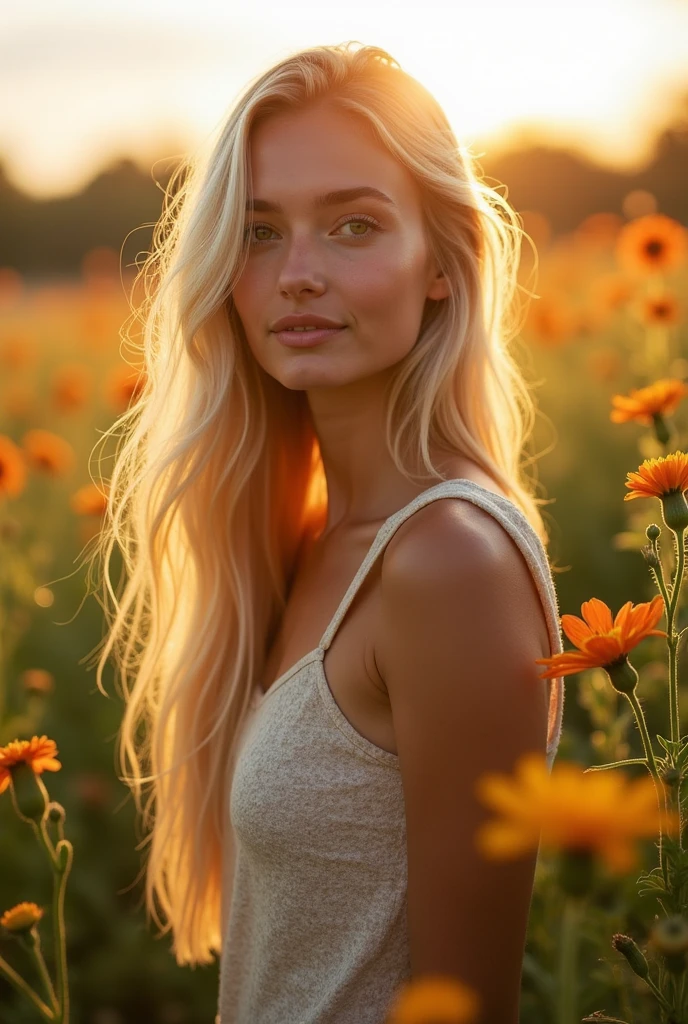 a blonde naked young woman