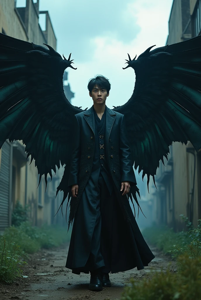Song Kang as Cha Hyun-soo with his monstrous wing of "Sweet Home" 