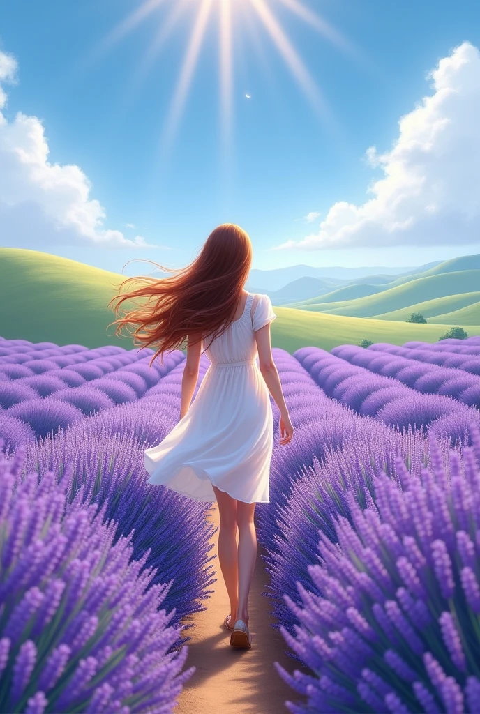 I created the image of a lavender garden