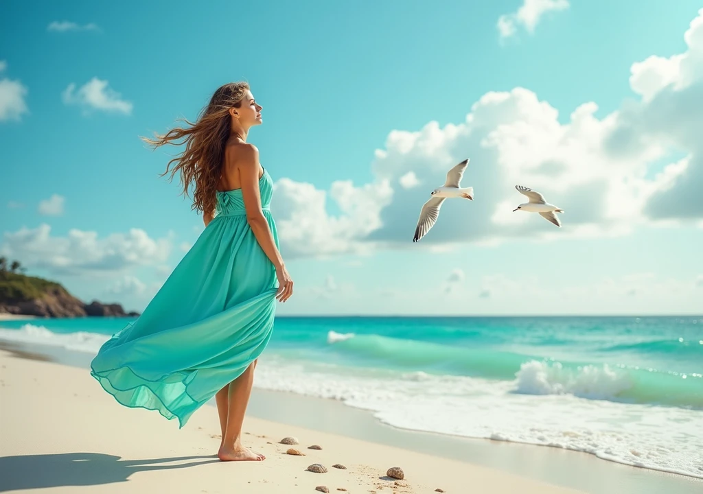 Woman in the beach