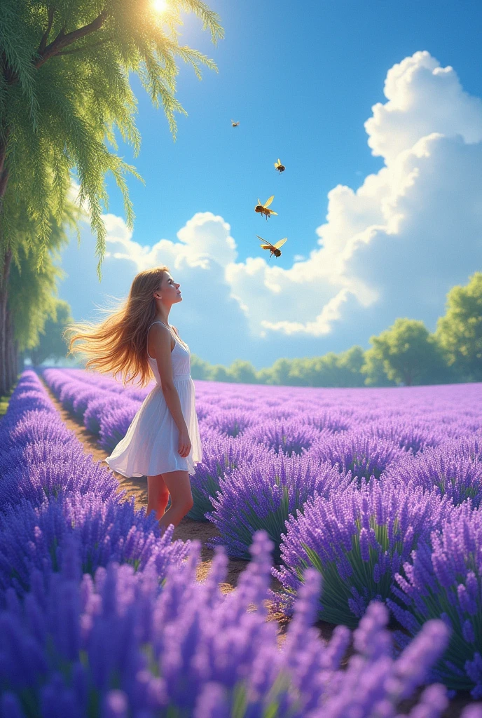 I created the image of a real lavender garden