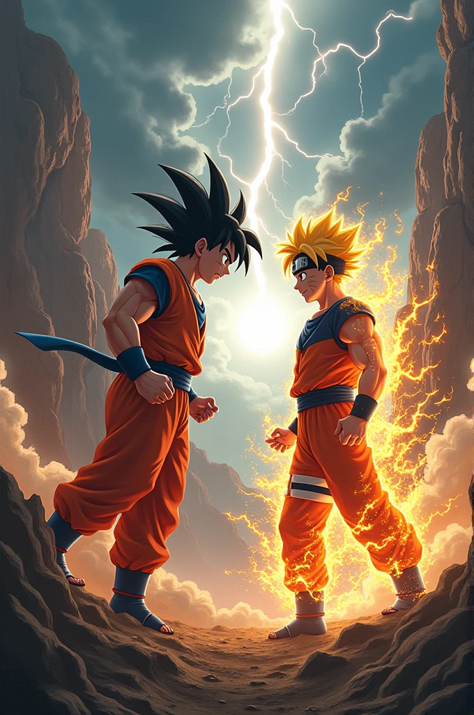 Goku vs Naruto fight
