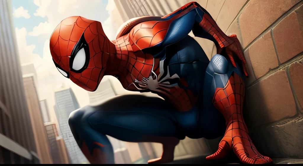 Spider-Man with a brown suit, inspired by the brown recluse spider.
