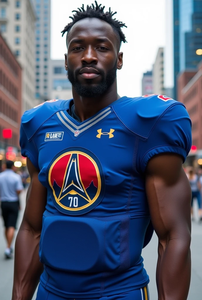 Atlanta City football sports shirt in navy blue with details