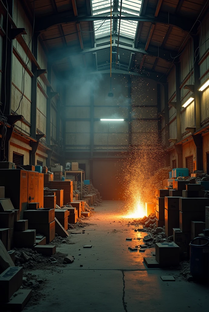 Existence of unprotected or exposed electrical installations in the presence of combustible materials.