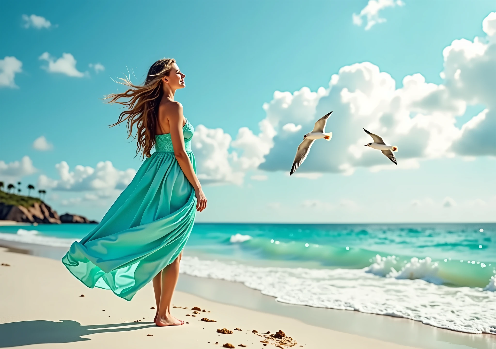 Woman in the beach 