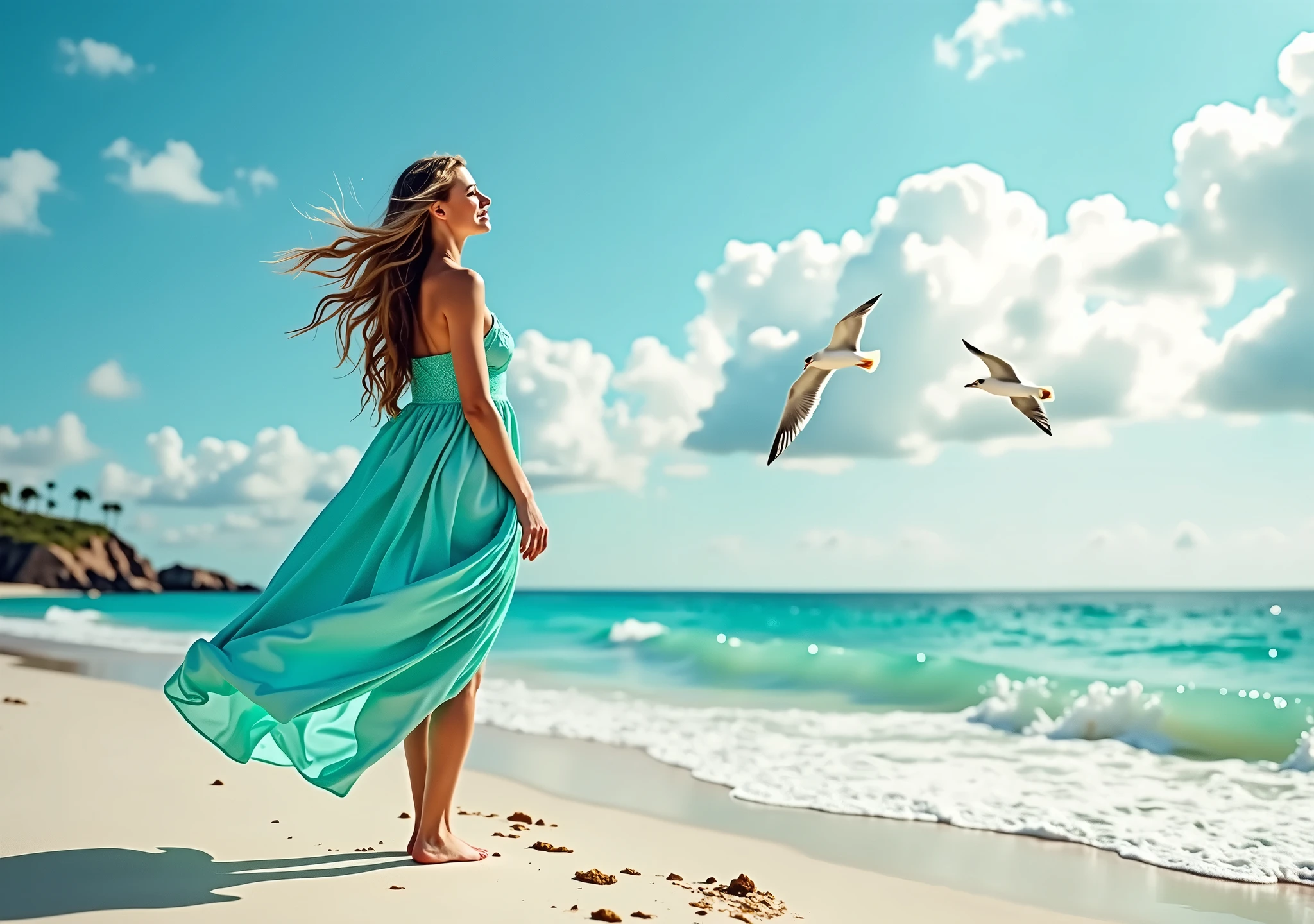 Woman in the beach