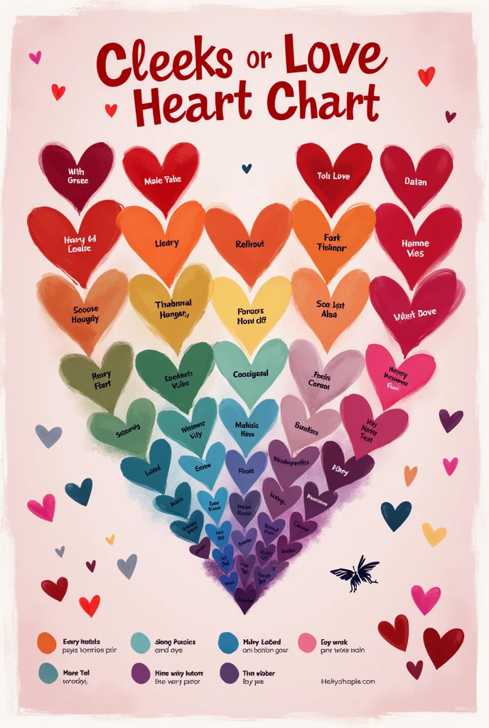 Colorful Heart Chart with Naughty Meaning