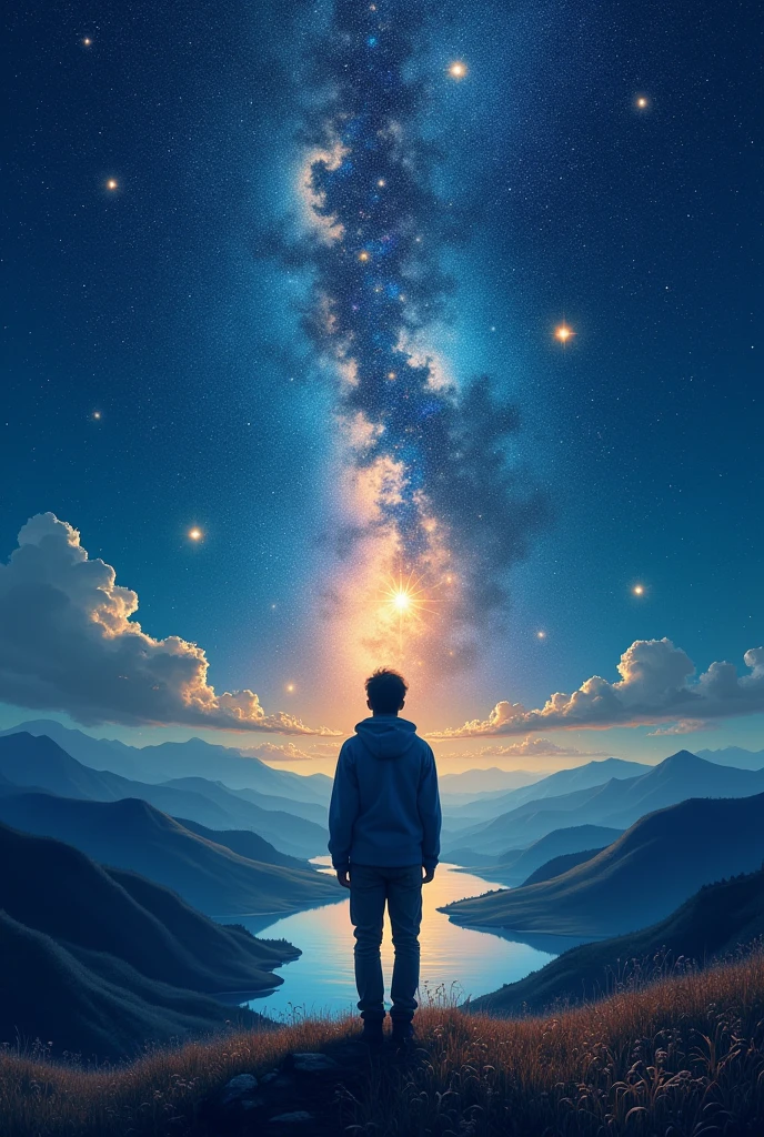 Hello, I would like to generate an image that shows the essence of Psalm 8 of the Bible.. It is a psalm that exalts God&#39;s creation , the work of his hands and as the man , Humanity surrenders to such greatness 