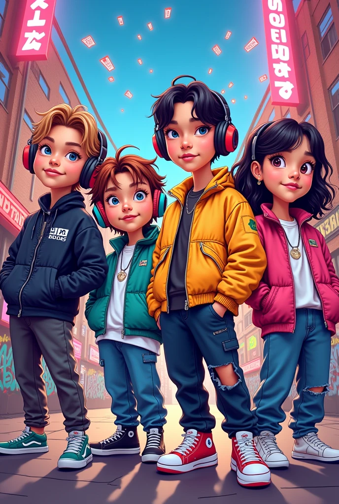 Stray kids kpop en caricaturas