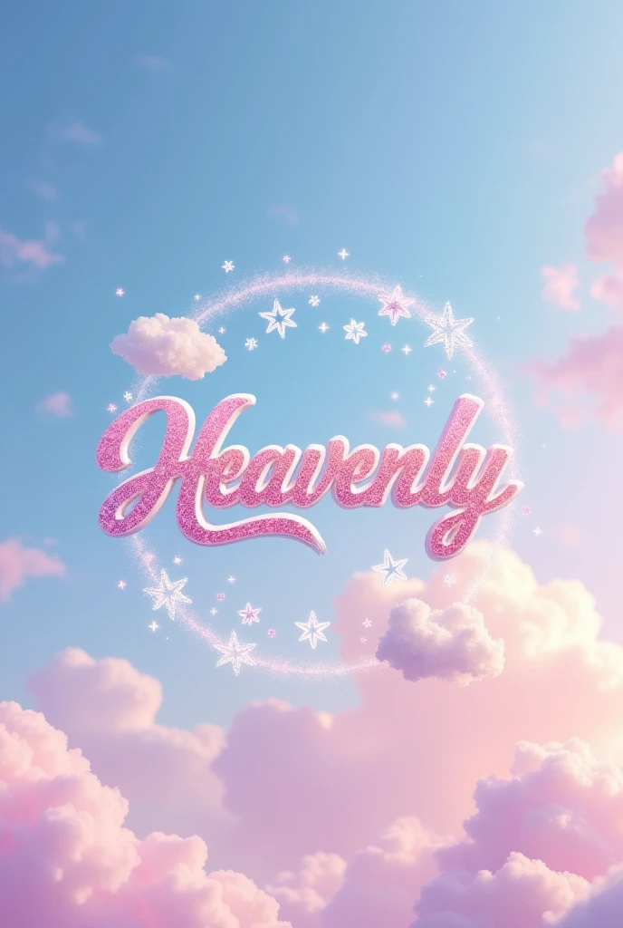 Create a logo for a kpop group with the name "heavenly"