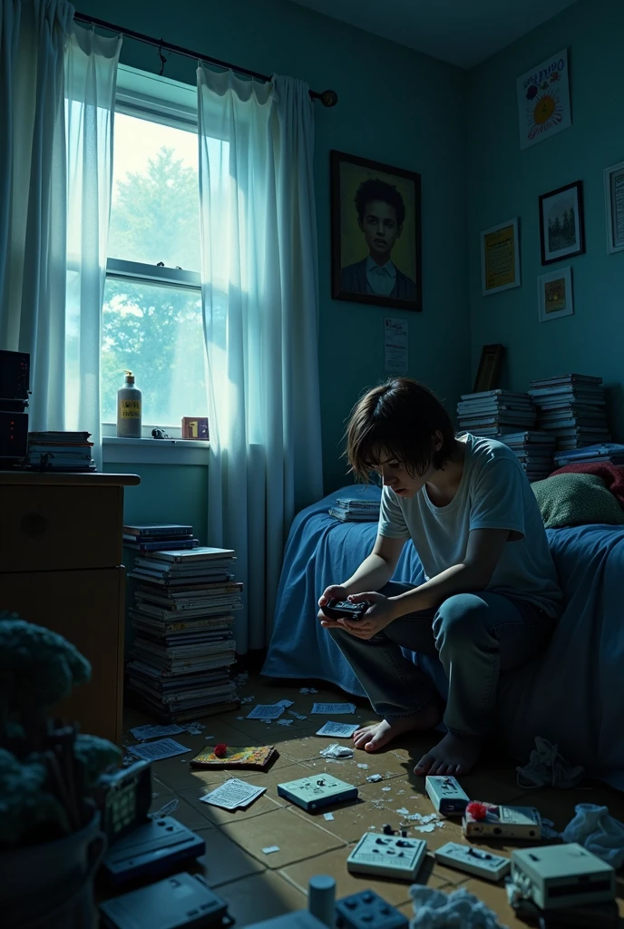 make a sad person in your room because you gave up on your dreams, and ruined his life for games