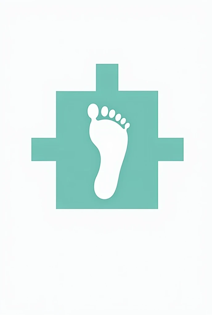 Create a professional logo that merges the symbol of a human foot and a medical cross. Integrate the text 'Ahmad Diabetes Footcare Centre' in clean, modern typography. Use colors like teal and white to represent health and care."

