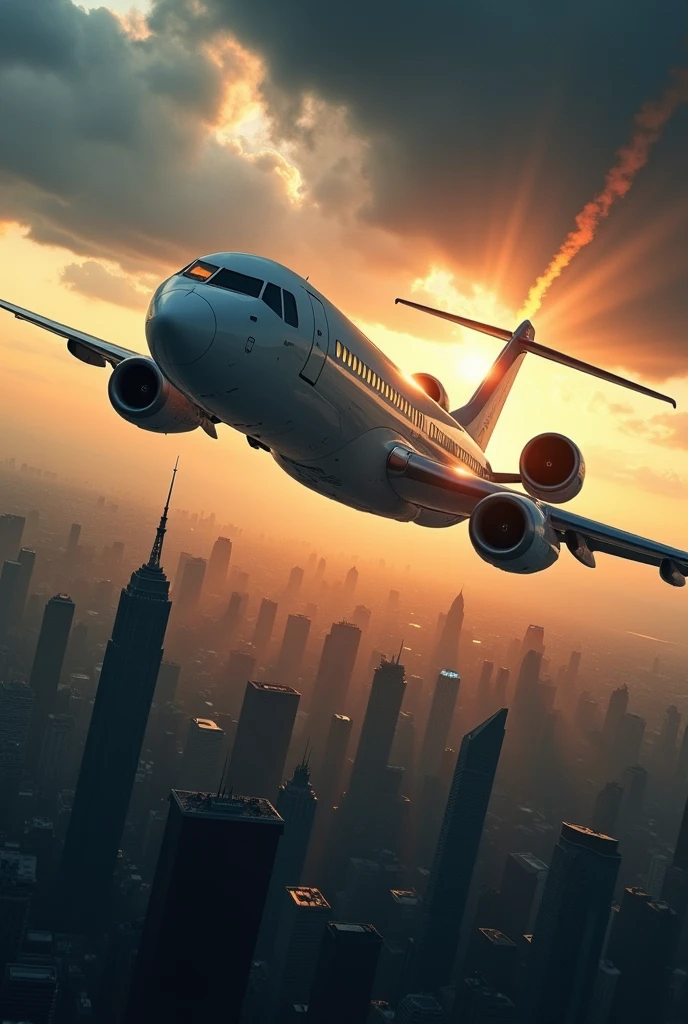 I created the image of a plane falling