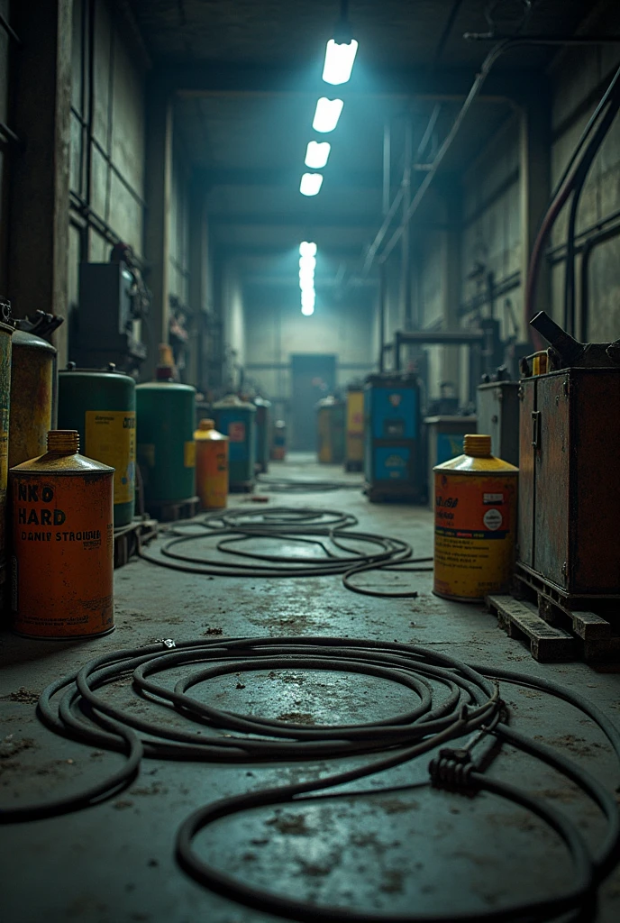 Presence of unprotected electrical cables in an environment where flammable substances such as thinner and varsol are handled, It is an extremely dangerous combination. A simple brush between an unprotected cable and a volatile chemical substance can trigger a fire or explosion., with devastating consequences for the safety of workers and surrounding infrastructure.