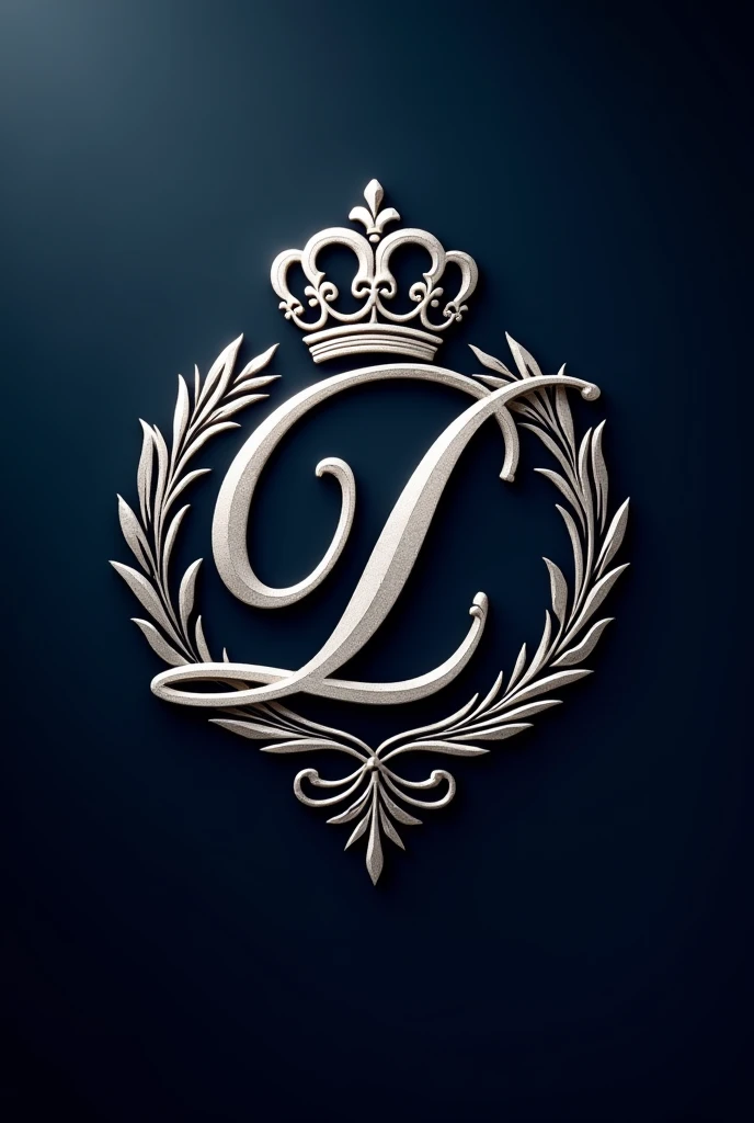 logo that makes you feel exclusive, unique and powerful royalty with the letters DL SILVER COLOR