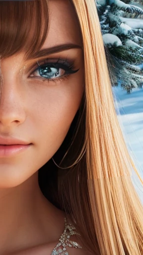 A beautiful Lithuanian woman focus on her face