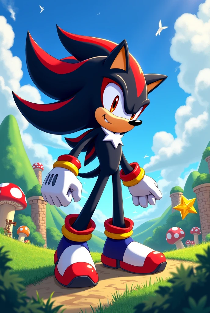 hazme un shadow the hedgehog version mario bross anime