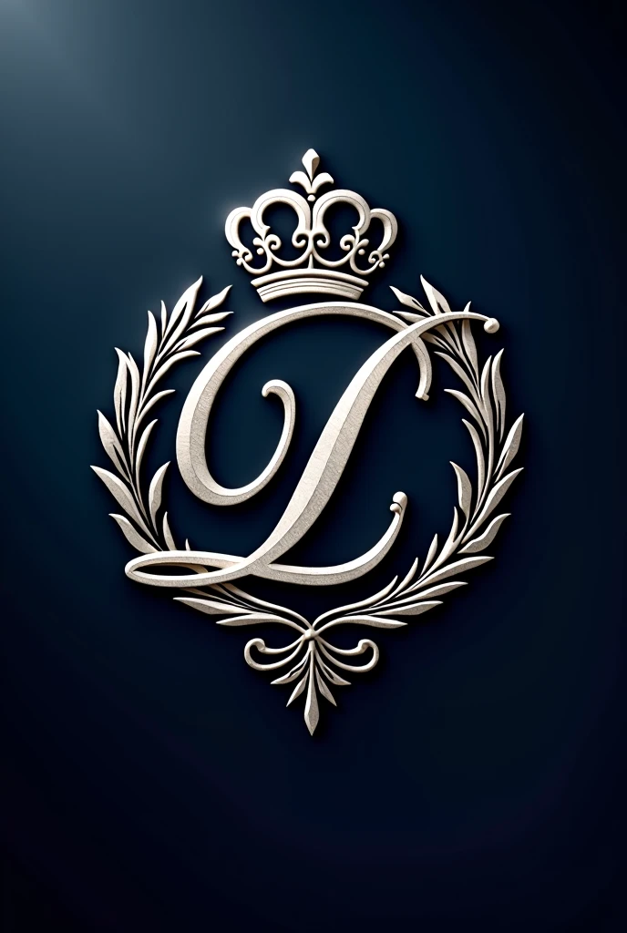 logo that makes you feel exclusive, unique and powerful royalty with the letters DL SILVER COLOR
