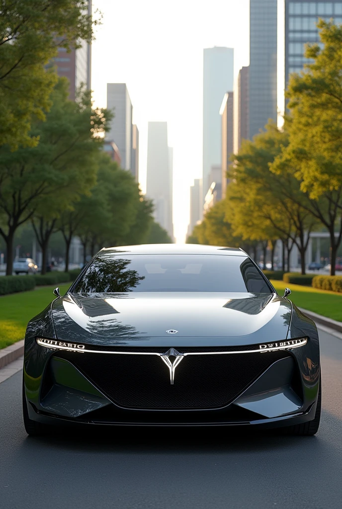 front end: 2030 Polluxstar P500 luxury fastback solar-electric sedan with carbon fiber/titanium design, eco-friendly hemp bioplastics, prices start at $60,000 with 500 miles driving range (350-horsepower single motor), $70,000 (500-horsepower dual motor), and $140,000 (quad motor).