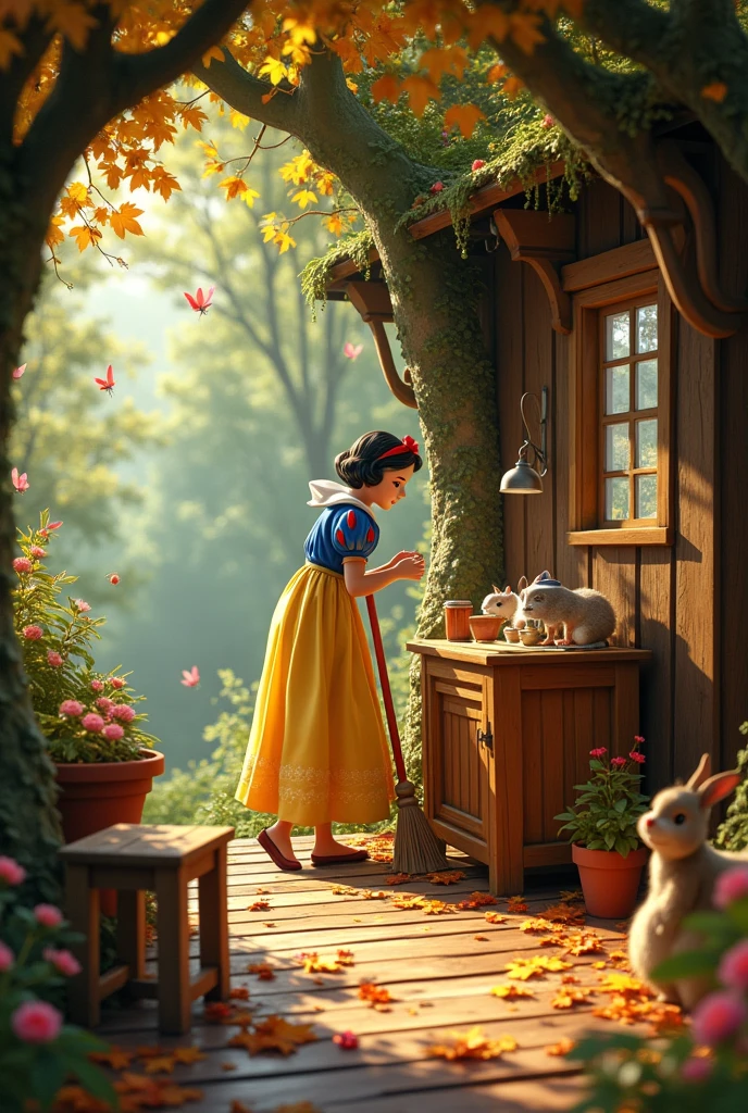 snow white cleaning