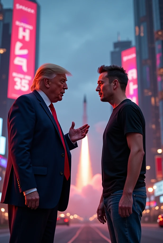 Trump fighting Elon musk
